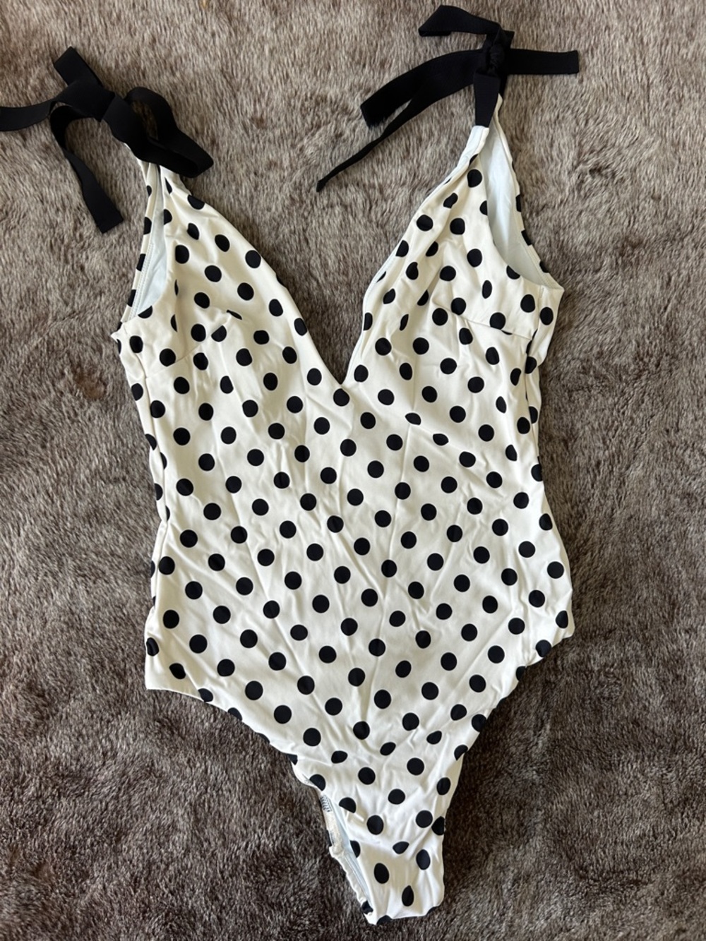 Zimmermann Black Polka Dot One-Piece with Tie Shoulders 1 US4